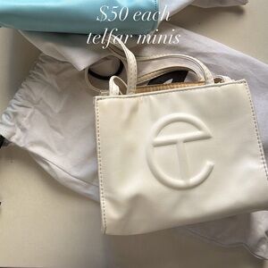 Telfar Mini Bag in Sky Blue and Ivory